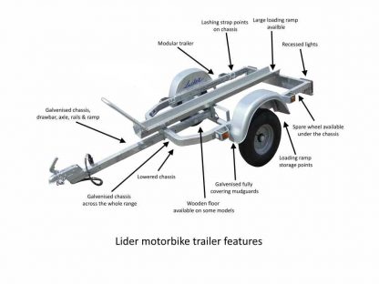 34400E motorbike trailer features