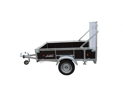 Lider single axle Wooden Sided Trailer 43440 201 x 133 x 40cm bed 750kg gw with ramp tailgate - Image 2