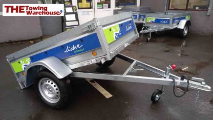 Lider Saragos general purpose un-braked single axle trailer front tipper view