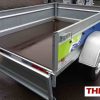 Lider Saragos general purpose un-braked single axle trailer rear side view