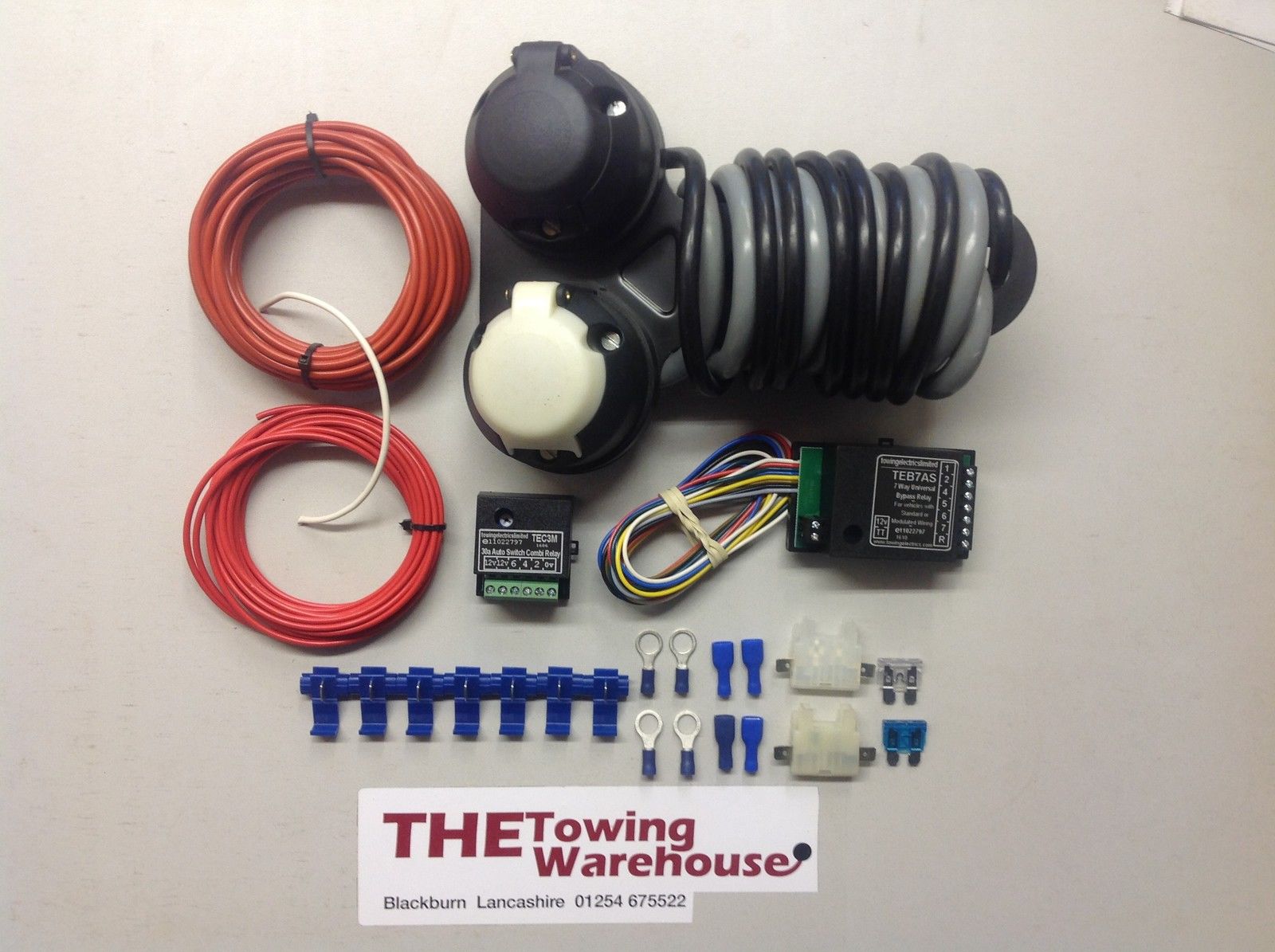 7 Pin Trailer Wiring Kit / 12N 7 pin Metal Towing Plug & Socket