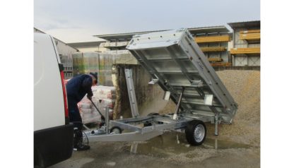 Lider braked Tipping Trailer 42575 1300kg gw 256 x 148 x 30cm bed size - Image 2